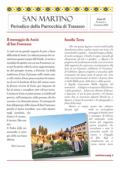 bollettino gennaio 2020 prima pagina